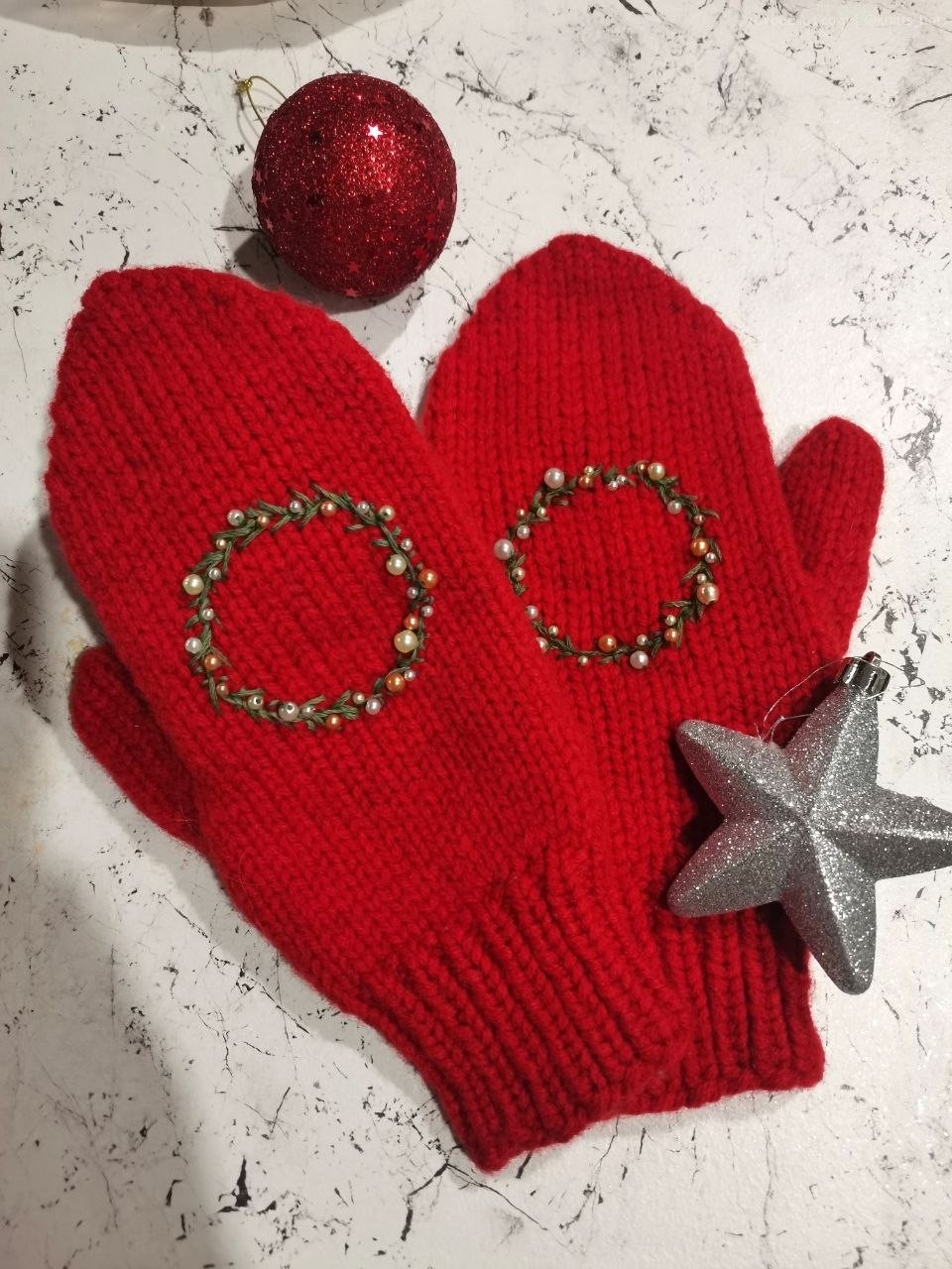 Варежки «Рябинка» 🎄